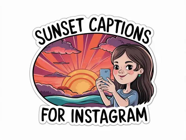 Sunset Captions for Instagram